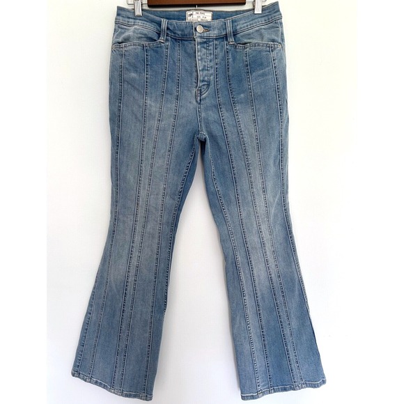 Free People Denim - Free People Flare Jeans High Rise Flare Button Fly Denim‎ Blue Size 29